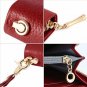 Kattee Soft Cowhide Leather Wallet Ladies Flowerembossed Clutch (Red)