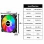 upHere Wireless RGB LED 120mm Case Fan,Quiet Edition High Airflow Adjustable Col