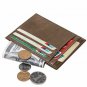 BISON DENIM Slim Front Pocket Wallet Leather Credit Card Case Minimalist RFID Bl