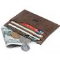 BISON DENIM Slim Front Pocket Wallet Leather Credit Card Case Minimalist RFID Bl