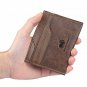BISON DENIM Slim Front Pocket Wallet Leather Credit Card Case Minimalist RFID Bl