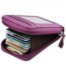 Genuine Leather Accordion Wallet for Men and Women Credit Card Holder Wallet for