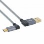 USB C to USB A Cable Left Angle, CableCreation 90 Degree USB Type C Braided Cabl