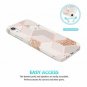 JAHOLAN Compatible iPhone XR Case Bling Glitter Sparkle Rose Gold Marble Design