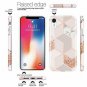 JAHOLAN Compatible iPhone XR Case Bling Glitter Sparkle Rose Gold Marble Design