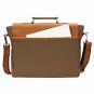 15 Inch Rustic Town Handmade Leather Canvas Vintage Crossbody Messenger Bag Gift