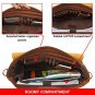 15 Inch Rustic Town Handmade Leather Canvas Vintage Crossbody Messenger Bag Gift