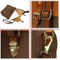 15 Inch Rustic Town Handmade Leather Canvas Vintage Crossbody Messenger Bag Gift
