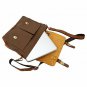 15 Inch Rustic Town Handmade Leather Canvas Vintage Crossbody Messenger Bag Gift
