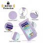Leather Card Wallet,Slim RFID Blocking Credit Card Case Wallet Sleeve for Girls