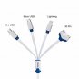 Vastar Premium 4 in 1 Multiple USB Charging Cable Adapter Connector with Micro U
