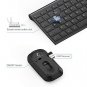 Wireless Keyboard and Mouse Combo, Seenda 2.4G Ultra Compact Wireless Keyboard a