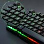 Rii RK100 Multiple Color Rainbow LED Backlit Large Size USB Wired Mechanical Fe