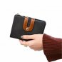 Women's Rfid Small Bifold Leather Wallet Ladies Mini Zipper Coin Purse id card