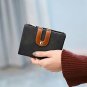 Women's Rfid Small Bifold Leather Wallet Ladies Mini Zipper Coin Purse id card