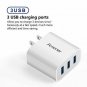 Wall Charger, Amoner 2Pack 15W 3Port USB Charger Cube Portable Travel Wall Char