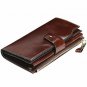 Itslife Women's RFID Blocking Large Capacity Luxury Wax Genuine Leather Cluth W
