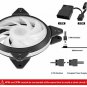 upHere 3Pack 120mm 3Pin High Airflow Quiet Edition Blue LED Case Fan for PC Ca