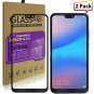 Zeking Full Coverage Tempered Glass Screen Protector Compatible with P20 Lite 2