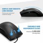 VicTsing Wired Mouse 3Button 1200 DPI, Computer USB Mouse Optical Mice, Compati