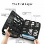 Electronics Organizer, Jelly Comb Double Layer Electronic Accessories Travel Gad
