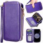 OnePlus 6T Wallet Case, ELV [PU Leather] Premium Detachable 2in1 Folio Purse Cre