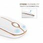 Jelly Comb 2.4G Slim Wireless Mouse with Nano Receiver Less Noise, Portable Mobi
