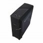 ATX Case, Mid Tower Case with Blue LED Fan/Gaming Case for PC with Side