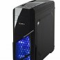 ATX Case, Mid Tower Case with Blue LED Fan/Gaming Case for PC with Side