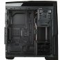 ATX Case, Mid Tower Case with Blue LED Fan/Gaming Case for PC with Side