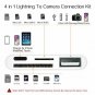 Baymic Compatible with iPhone to USB Camera Adapter, 4in1 SD/TF/Trail Game Cam
