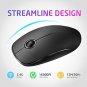 VicTsing Wireless Mouse Slim, Computer Mouse with Noiseless Click, USB Mouse 160