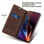 OnePlus 6T Case Vintage Book Style Phone Case, Glossy Leather Business Flip Fo