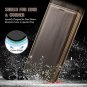 OnePlus 6T Case Vintage Book Style Phone Case, Glossy Leather Business Flip Fo