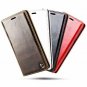 OnePlus 6T Case Vintage Book Style Phone Case, Glossy Leather Business Flip Fo