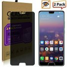 [2Pack] Huawei P20 Privacy AntiSpy Glass Screen Protector, ZeKing 0.33mm 2.5D