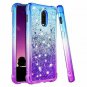OnePlus 6T Case, Ruky [Gradient Quicksand Series] Glitter Flowing Liquid Floatin