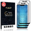 JD 2Pack Huawei Mate 20 Lite Screen Protector Glass, [No Lifted Edges] [Bubble