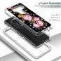 Shubo LG V40 / LG V40 ThinQ Case Flower Pattern Series Heavy Duty Protection PC