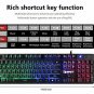 NPET K10 Wired Backlit Floating Gaming Keyboard, Mechanical Feeling Rainbow Illu