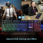 NPET K10 Wired Backlit Floating Gaming Keyboard, Mechanical Feeling Rainbow Illu