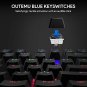 AUKEY Mechanical Keyboard LED Backlit Gaming Keyboard with Blue Switches, 104 Ke