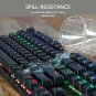 AUKEY Mechanical Keyboard LED Backlit Gaming Keyboard with Blue Switches, 104 Ke