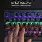 AUKEY Mechanical Keyboard LED Backlit Gaming Keyboard with Blue Switches, 104 Ke