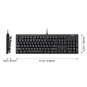 AUKEY Mechanical Keyboard LED Backlit Gaming Keyboard with Blue Switches, 104 Ke