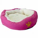 Pet Bed For Cat And Dog Ultra Soft Oval Warm Indoor Pillow Water Resistant Pink