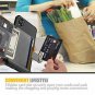 iPhone XR Case with Card Holder, Emopeak Protective Carbon Fiber Credit Card Cas
