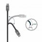 RAMPOW USBC Quick Charging Cable, Certified (6.5ft, USB 3.0, Space Gray) Double