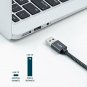 RAMPOW USBC Quick Charging Cable, Certified (6.5ft, USB 3.0, Space Gray) Double