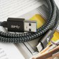 RAMPOW USBC Quick Charging Cable, Certified (6.5ft, USB 3.0, Space Gray) Double
